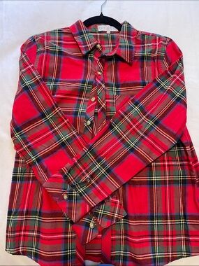 Ivy City Co Red Plaid Button-Down Shirt